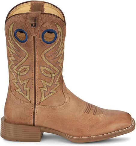 Justin Pickett 11" Western Men's Boots - Durable Leather Cowboy Footwear, Classic Style for Rodeo & Ranch, Comfortable Fit in Saudi Arabia