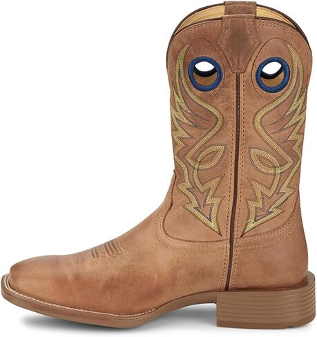 Justin Pickett 11" Western Men's Boots - Durable Leather Cowboy Footwear, Classic Style for Rodeo & Ranch, Comfortable Fit in Saudi Arabia