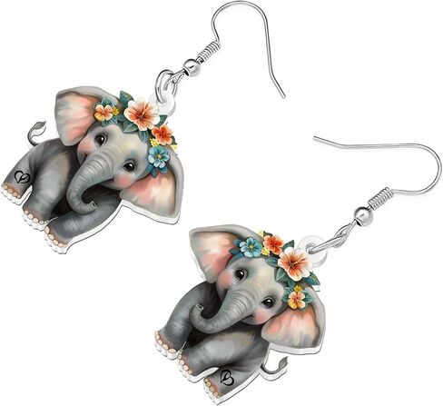 الاكريليك لطيف الفيل الأقراط استرخى المجوهرات أنيمي الجدة الهدايا للنساء الفتيات سحر الملحقات in Kuwait