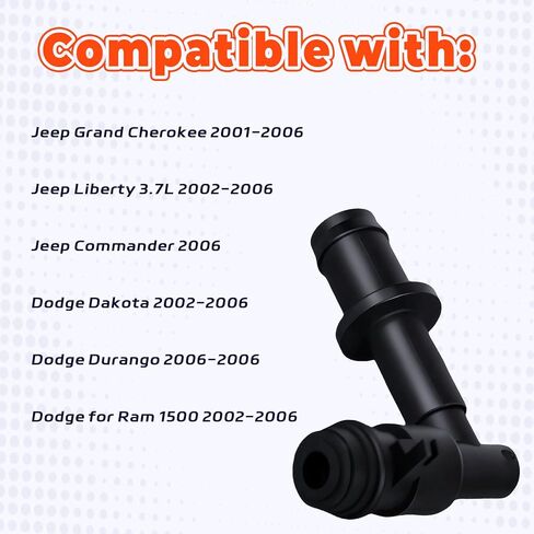 Genuine OEM 53032800AA PCV Valve Fit For 2001-2006 Jeep Grand Cherokee Dakota Durango Ram 1500 | Positive Crankcase Ventilation Valve Replacement | Direct Fit, High Performance in Saudi Arabia