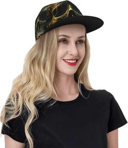 Baseball Cap Adjustable Snapback Fashion Dad Hats Trucker Hat, Green Cool Skull in Saudi Arabia