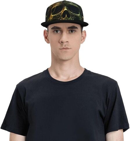 Baseball Cap Adjustable Snapback Fashion Dad Hats Trucker Hat, Green Cool Skull in Saudi Arabia