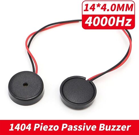 10PCS 1404 4000Hz Passive Buzzer with Wire Piezoelectric Speaker 14MM 14 * 4.0MM 14x4mm 30V Low Power Consumption Electronic DIY in Saudi Arabia