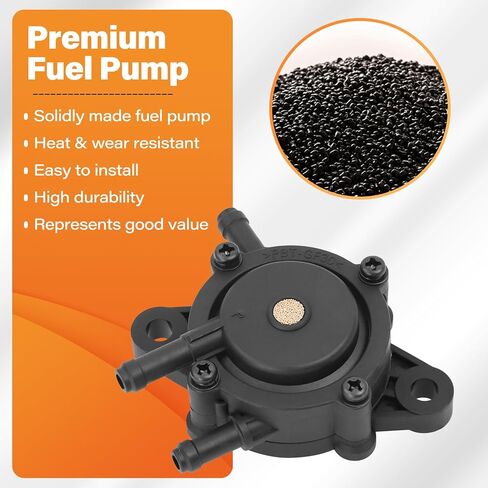 808492 Fuel Pump with Filter and Oil Hose Compatible with Briggs and Stratton Kohler 17HP-25HP Kawasaki John Deere Cub Cadet Yamaha Golf Cart Lawn Mower Mikuni Fuel Pump Replace# 808656 in Saudi Arabia