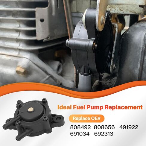 808492 Fuel Pump with Filter and Oil Hose Compatible with Briggs and Stratton Kohler 17HP-25HP Kawasaki John Deere Cub Cadet Yamaha Golf Cart Lawn Mower Mikuni Fuel Pump Replace# 808656 in Saudi Arabia