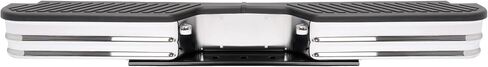 HECASA Universal Rear Step Bumper Compatible with 1967-1998 Chevy Chevrolet GMC C/K Fleetside Dodge Fleetside Ram charger Ford Bronco F250 F350HD SuperDuty F-Series Styleside with Lights Silvery+Black in Saudi Arabia