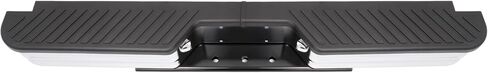 HECASA Universal Rear Step Bumper Compatible with 1967-1998 Chevy Chevrolet GMC C/K Fleetside Dodge Fleetside Ram charger Ford Bronco F250 F350HD SuperDuty F-Series Styleside with Lights Silvery+Black in Saudi Arabia