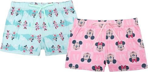Disney womens 2-pack Pajama Shorts, Lounge Shorts With Drawstring, Ultra-soft & Comfortable in Saudi Arabia