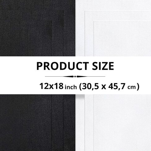 6PCS Aida Cloth 14 Count 3 Pieces Black Cross Stitch Fabric and 3 Pieces White Cross Stitch Fabric Cotton Embroidery Fabric for Needlework 14 Count Cross Stitch Fabric for Craft Embroidery in Saudi Arabia