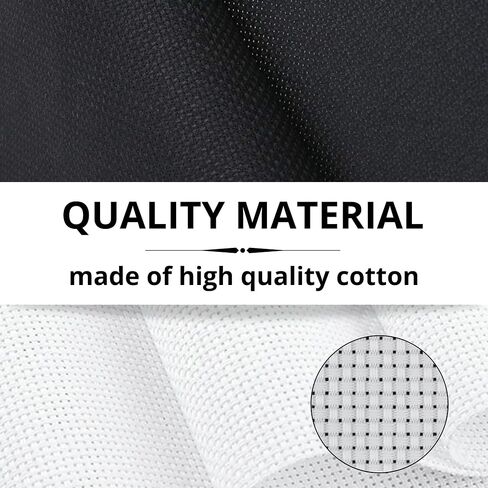 6PCS Aida Cloth 14 Count 3 Pieces Black Cross Stitch Fabric and 3 Pieces White Cross Stitch Fabric Cotton Embroidery Fabric for Needlework 14 Count Cross Stitch Fabric for Craft Embroidery in Saudi Arabia