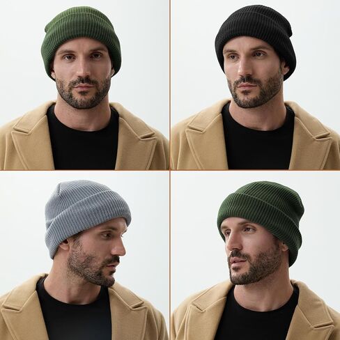 Geyoga 3 Pack Waterproof Beanie Women Men Winter Warm Beanie Fleece Lined Knit Hat Windproof Hat for All Weather Warm in Saudi Arabia