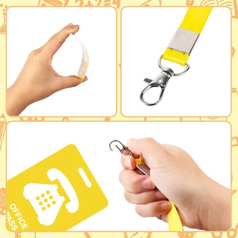 6 pcs Hall Pass Lanyard and School Pass Set, Wooden Bathroom Passes for Classrooms Hall, Restroom, Library, Office and Nurse School Students Teacher Supplies in Saudi Arabia
