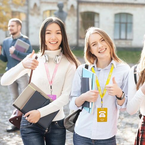 6 pcs Hall Pass Lanyard and School Pass Set, Wooden Bathroom Passes for Classrooms Hall, Restroom, Library, Office and Nurse School Students Teacher Supplies in Saudi Arabia