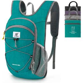 SKYSPER 15L Foldable Hiking Backpack Lightweight Packable Travel Daypack with Chest Strap Small Outdoor Folding Back Pack Collapsible Bag for Women Men (Black) in Kuwait