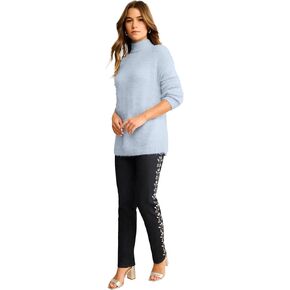 Roaman's Women's Plus Size Eyelash Mockneck Sweater in Kuwait