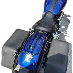 حامل أمتعة منفرد للحاجز الخلفي مناسب تمامًا لـ HD Dyna Street Bob FXDB Super Glide FXD 2006-2017، ملحقات الأجزاء، لمسة نهائية مطلية بمسحوق أسود غير لامع in Kuwait