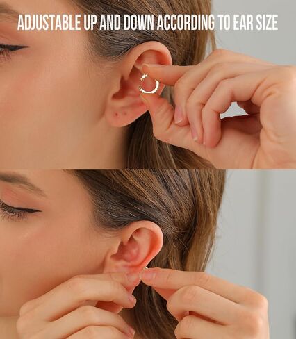 Ear Cuffs Hoop Cuffs Earrings For Women Non Piercing-Clip on earrings Cartilage earrings Dainty 14K Gold/Silver Plated Tarnish Trendy Jewelry Set in Saudi Arabia