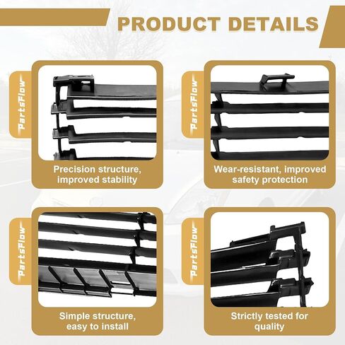 PartsFlow Front Lower Black Bumper Grille For 2004-2009 Toyota Prius TO1036112 in Saudi Arabia
