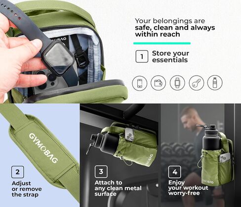 Magnetic Gym Bag Women-Magnetic Water Bottle Holder for Gym-Magnet Bag- Small Waterproof Crossbody Sling for Men&Women with AirTag Pocket-Strong Magnets-Bottle&Phone Holder-Ideal for Travel in Saudi Arabia