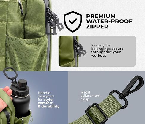 Magnetic Gym Bag Women-Magnetic Water Bottle Holder for Gym-Magnet Bag- Small Waterproof Crossbody Sling for Men&Women with AirTag Pocket-Strong Magnets-Bottle&Phone Holder-Ideal for Travel in Saudi Arabia