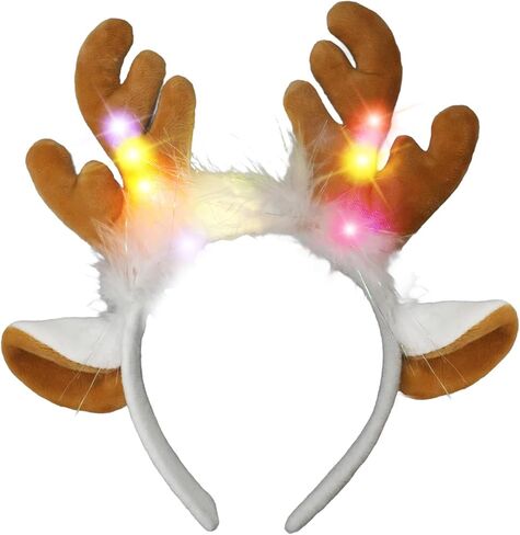 JIAHANG Light Up Party Headband, LED Flashing Headwear for Unisex Adults in Kuwait