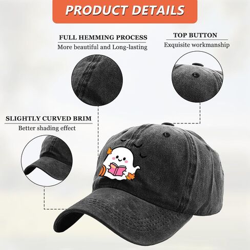 Unisex Halloween Baseball Cap Adjustable Cotton Skeleton Hat for Adults & Kids Lightweight Outdoor Party Accessories in Saudi Arabia