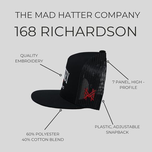 The Mad Hatter, Men & Women's Trucker Hat, Premium Adjustable Snapback for Everyday Wear, Country Concert Ready in Saudi Arabia