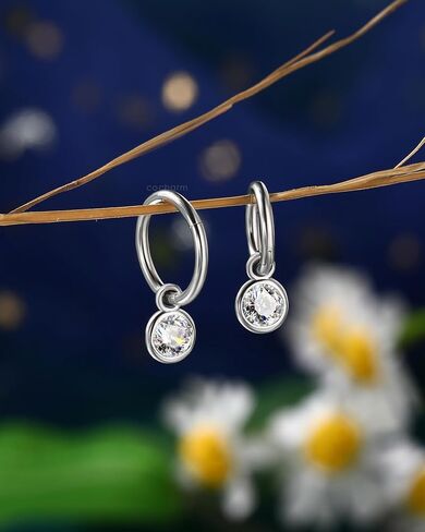 COCHARM 16G Clicker Rook أقراط متدلية هوب هيليكس أقراط للنساء 6 مم 8 مم الجراحية الصلب روك هيليكس ثقب المجوهرات المتدلية الفص القرط in Saudi Arabia