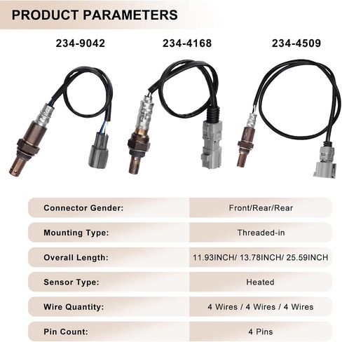 Oxygen O2 Sensor Upstream 234-9042 Downstream 234-4509 234-4168 Fits for Toyota Highlander 2004 2005 2006 2007, for Lexus RX330 2004 2005 2006 3.3L V6 - O2 Sensors Replace 89467-48050 Set of 4 in Saudi Arabia