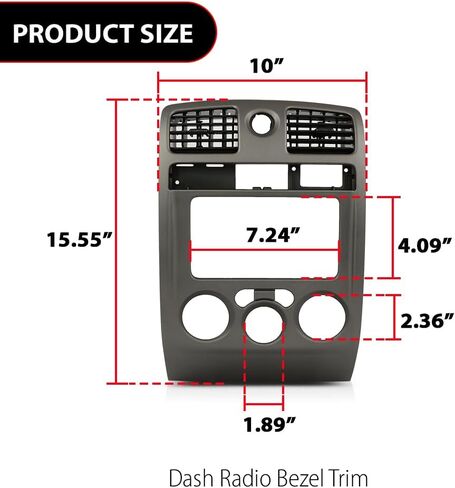 DOTCOM Radio Dash Bezel Trim Panel, Compatible with Chevy Colorado GMC Canyon 2004-2012 Black in Saudi Arabia