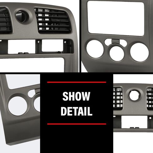DOTCOM Radio Dash Bezel Trim Panel, Compatible with Chevy Colorado GMC Canyon 2004-2012 Black in Saudi Arabia
