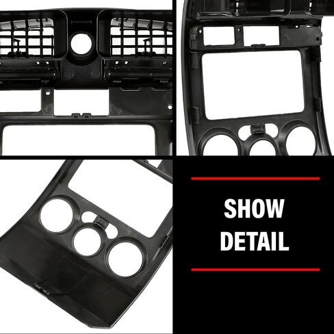 DOTCOM Radio Dash Bezel Trim Panel, Compatible with Chevy Colorado GMC Canyon 2004-2012 Black in Saudi Arabia