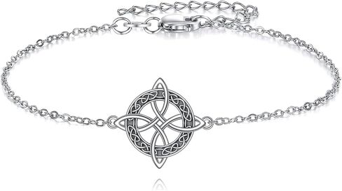 YAFEINI Bracelet for Women 925 Sterling Silver Sunflower/Lotus/Compass/Witch Knot/Drangfly/Hedgehog/Shih Tzu/Angel Wings Bracelet Birthday Jewelry Gifts for Mom in Saudi Arabia