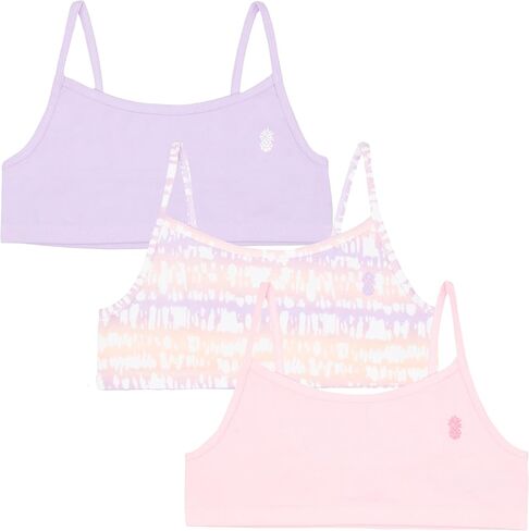 Tommy Bahama Girls Bralette 3-Pack - Soft, Breathable Cotton, Tag-Free Comfort, Training Sports Bra Set for Kids and Teens in Saudi Arabia