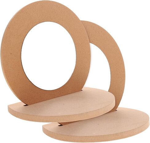 LIFKOME 2pcs Round Wooden Table Mirror Unpainted Blank Mirror for DIY Craft Clay Snowflake Boys and Girls in Saudi Arabia