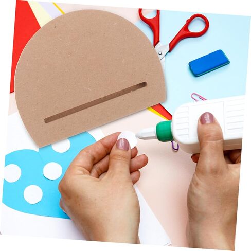 LIFKOME 2pcs Round Wooden Table Mirror Unpainted Blank Mirror for DIY Craft Clay Snowflake Boys and Girls in Saudi Arabia
