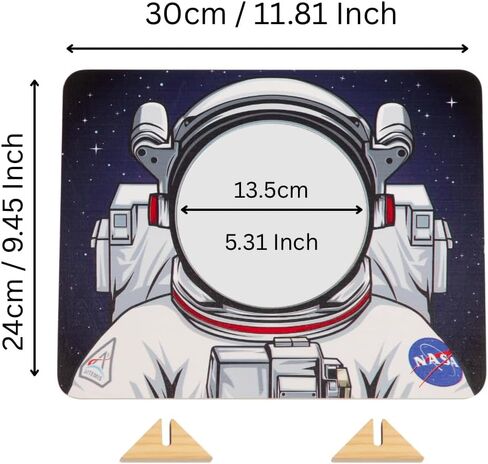 NASA Themed Astronaut Mirror for Kids – Space Toy & Room Decor with Shatterproof Mirror. STEM Play for Ages 1, 2, 3, 4, 5, 6, 7, 8, 9, 10. NASA & Artemis Logos. Imaginative Fun for Children. in Saudi Arabia