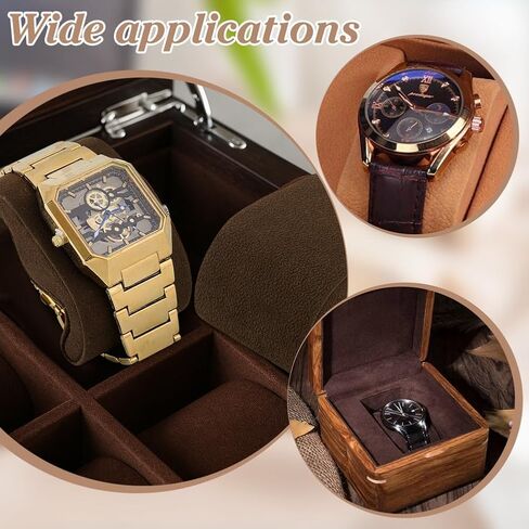 PH PandaHall 4 قطع وسائد للساعة، 2.8 × 1.8 × 1.4 بوصة، وسائد سوار مخملية على شكل حرف M، وسادة عرض وسادة وسادة تخزين، 8.2 بوصة لساعة عرض المجوهرات، منظم حامل، بيج in Saudi Arabia