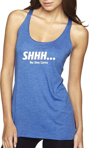 Women's Tank-Top Shhh No One Cares Funny Humor [#1220] in Saudi Arabia
