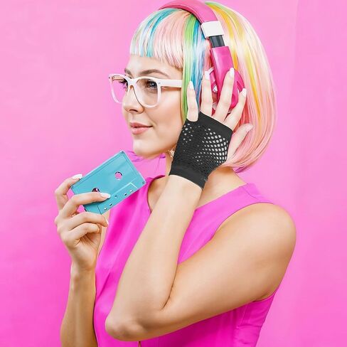 زوجان من القفازات الشبكية القصيرة المصنوعة من شبكة صيد السمك بدون أصابع قوطية 80s مناسبة لحفلات الهالوين in Kuwait