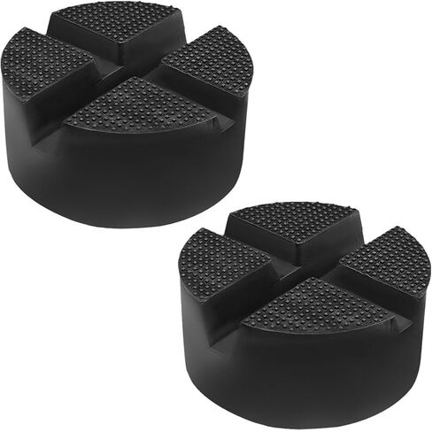 Rubber Cross Slotted Jack Stand Pad, Disk Frame Rail Protector, Anti-Slip Pinch Weld Jack Adapter, Floor Jack Saddle Pad, Car Lift Protection Tool, Universal Vehicle Repair Tool (1PC) in Saudi Arabia