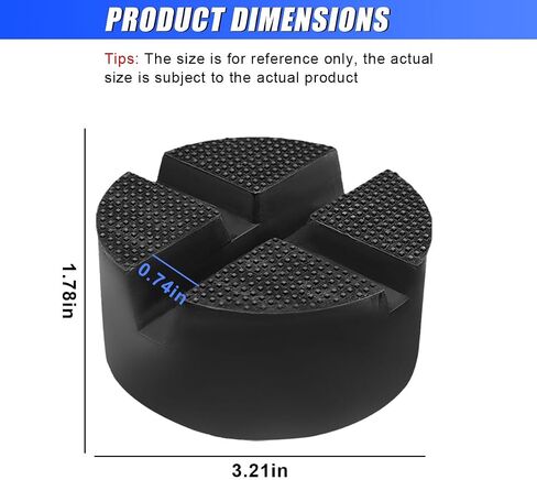 Rubber Cross Slotted Jack Stand Pad, Disk Frame Rail Protector, Anti-Slip Pinch Weld Jack Adapter, Floor Jack Saddle Pad, Car Lift Protection Tool, Universal Vehicle Repair Tool (1PC) in Saudi Arabia