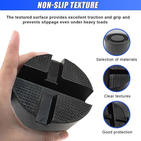 Rubber Cross Slotted Jack Stand Pad, Disk Frame Rail Protector, Anti-Slip Pinch Weld Jack Adapter, Floor Jack Saddle Pad, Car Lift Protection Tool, Universal Vehicle Repair Tool (1PC) in Saudi Arabia
