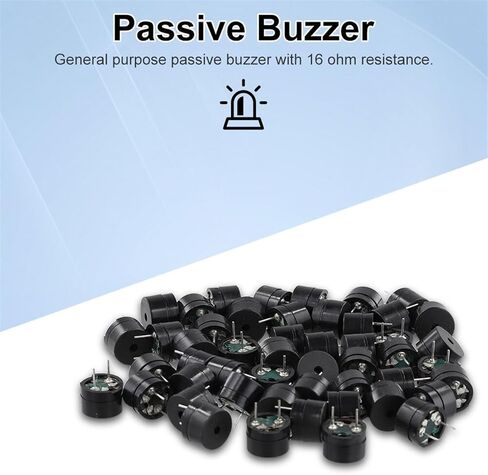 50PCS Universal Passive Buzzer Electromagnetic Impedance 16 Ohms Electromagnetic Buzzer AC/2KHz 3V 5V 9V 12V in Saudi Arabia