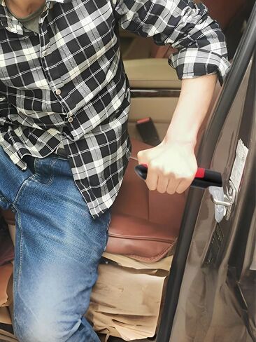 2Pack Car Handle Assist for Elderly 2 in 1 Multifunction Auto Cane Portable Vehicle Support Handle. Window Breaker, Car Door Assist Handle for Seniors, Car Emergency Tool (Red) in Saudi Arabia