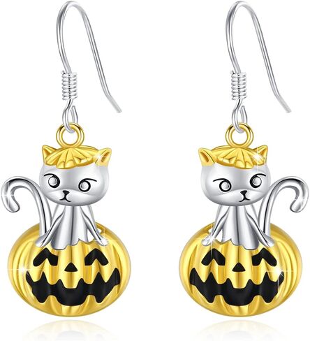 SOESON Skull Earrings Skull Dangle Earrings 925 Sterling Silver Skull Hoop Earrings with Blue Butterfly Goth Punk Skull Earrings Gothic Skull Jewelry Gifts for Women Girls in Saudi Arabia