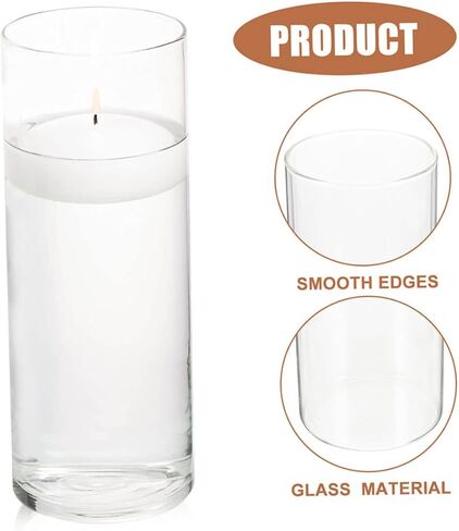 Candle Decor Glass Cylinder Candle Holder Windproof Shade Home Wedding Decor Easy to Use in Saudi Arabia