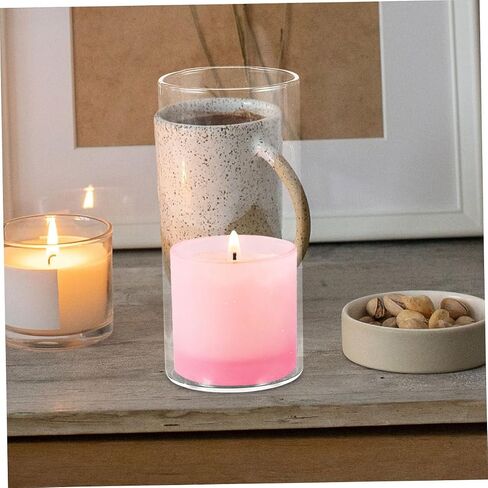 Candle Decor Glass Cylinder Candle Holder Windproof Shade Home Wedding Decor Easy to Use in Saudi Arabia