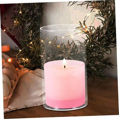 Candle Decor Glass Cylinder Candle Holder Windproof Shade Home Wedding Decor Easy to Use in Saudi Arabia