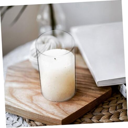 Ciieeo 3pcs Glass Taper Candle Holder Tube Shade Candle Holder Sleeve Glass Covers Decorative Shades Windproof for Home Decor in Saudi Arabia